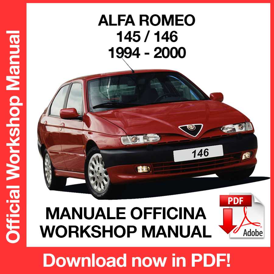 Manuale Officina Alfa Romeo 145 - 146 (1994-2000) (EN)
