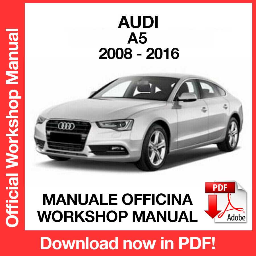 MANUALE OFFICINA AUDI A5 COUPE' (2008-2016) (EN)