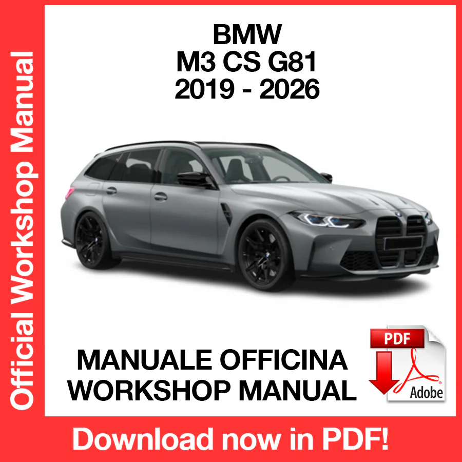 Manuale Officina BMW M3 CS Touring G81 (2019-2026) (EN)