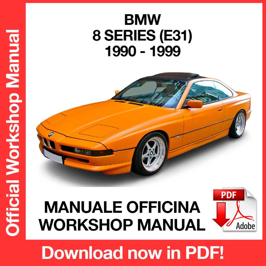 Manuale Officina BMW Serie 8 E31 (1990-1999) (EN)