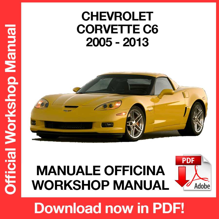 Manuale Officina Chevrolet Corvette C6 (2005-2013) (EN)