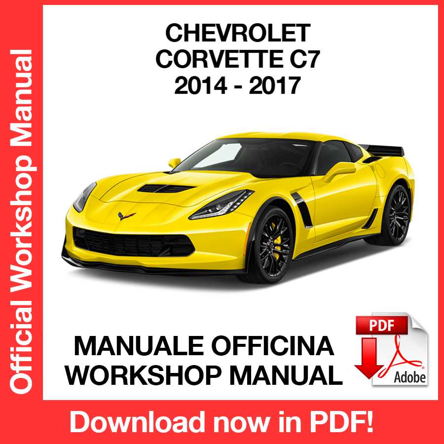 Manuale Officina Chevrolet Corvette C7 (2014-2017) (EN)