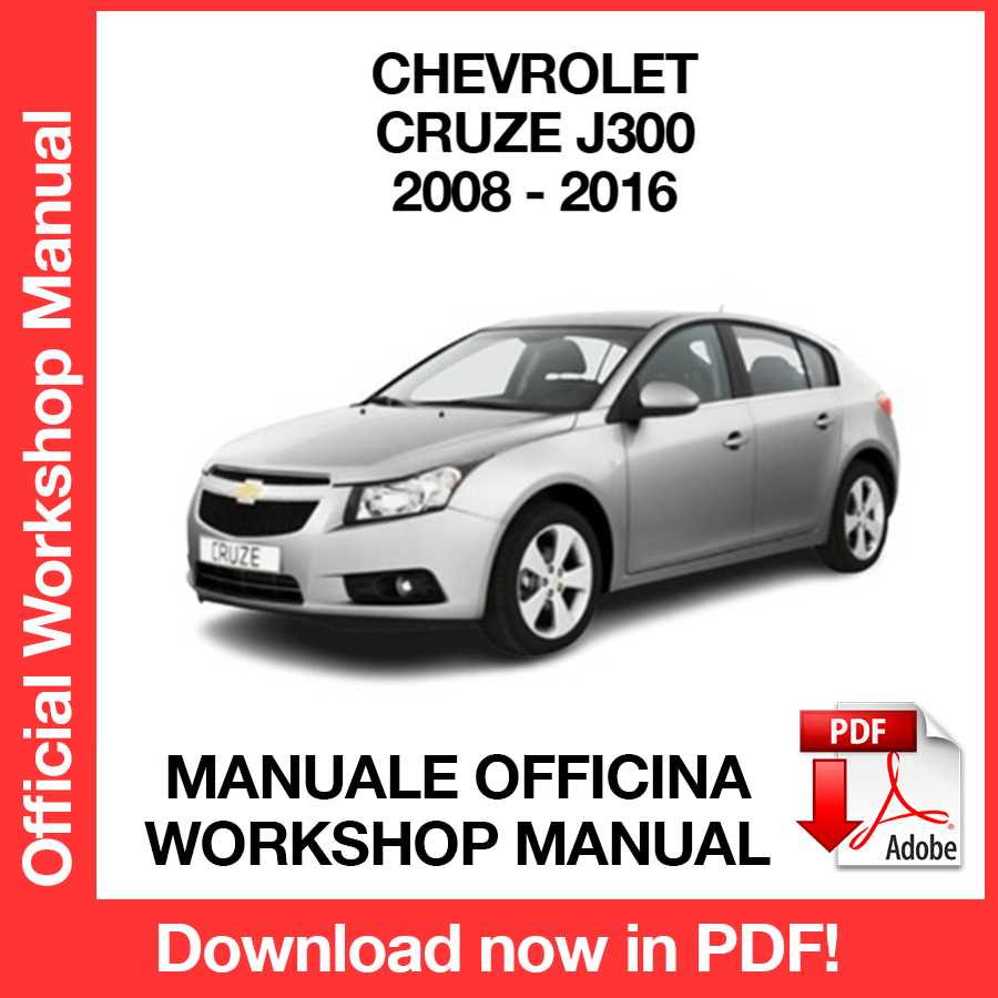 Manuale Officina Chevrolet Cruze J300 (2008-2016) (EN)