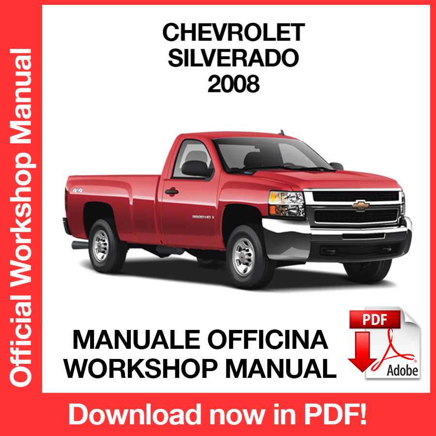 Manuale Officina Chevrolet Silverado (2008) (EN)