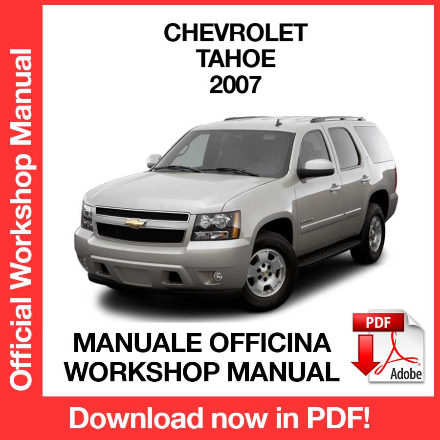 Manuale Officina Chevrolet Tahoe (2007) (EN)