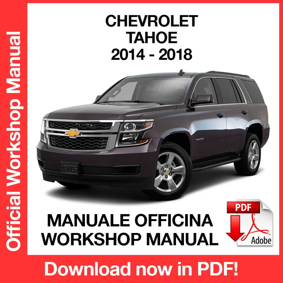 Manuale Officina Chevrolet Tahoe (2014-2018) (EN)