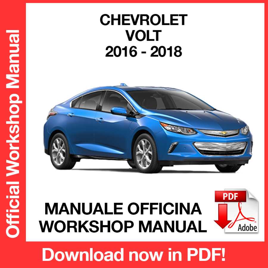 Manuale Officina Chevrolet Volt (2016-2018) (EN)