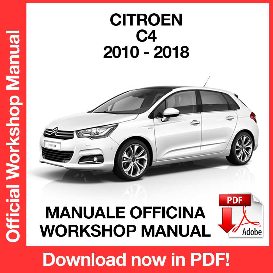 Manuale Officina Citroen C4 (2010-2018) (EN)