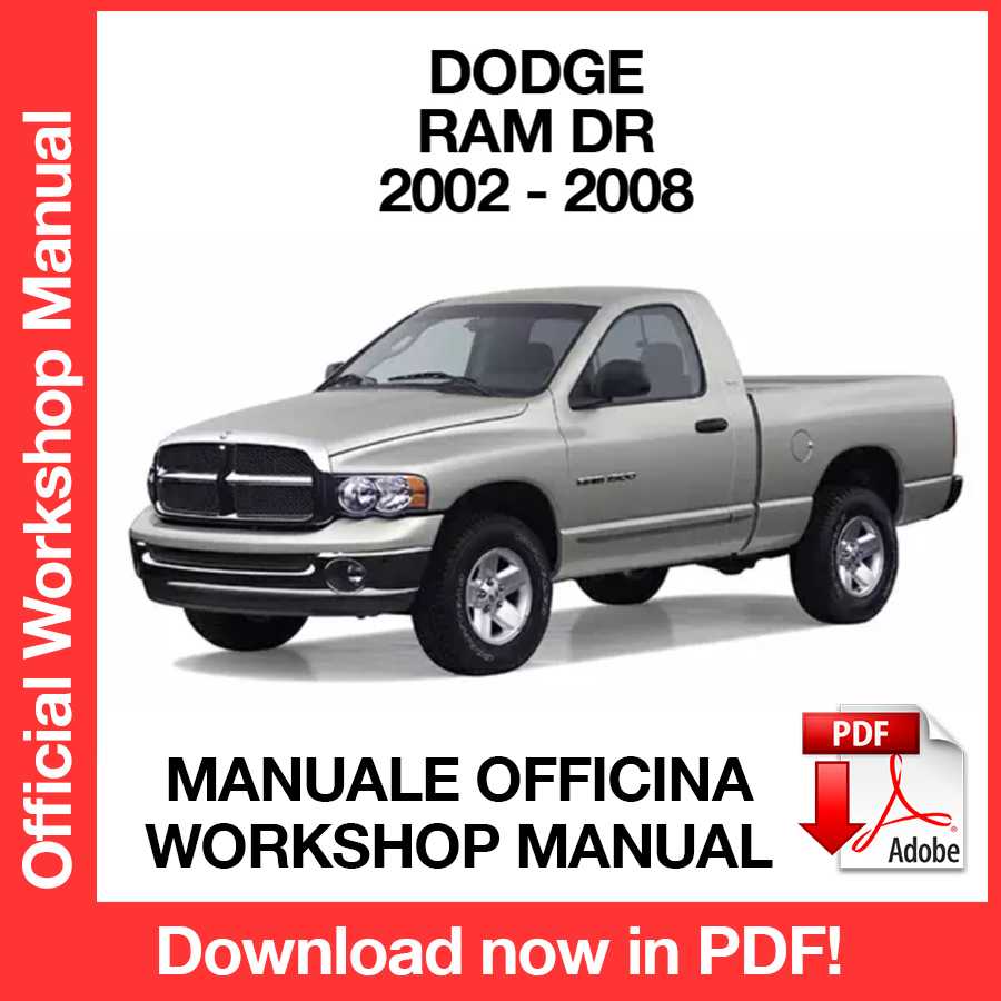 Manuale Officina Dodge Ram 1500 DR (2002-2008) (EN)