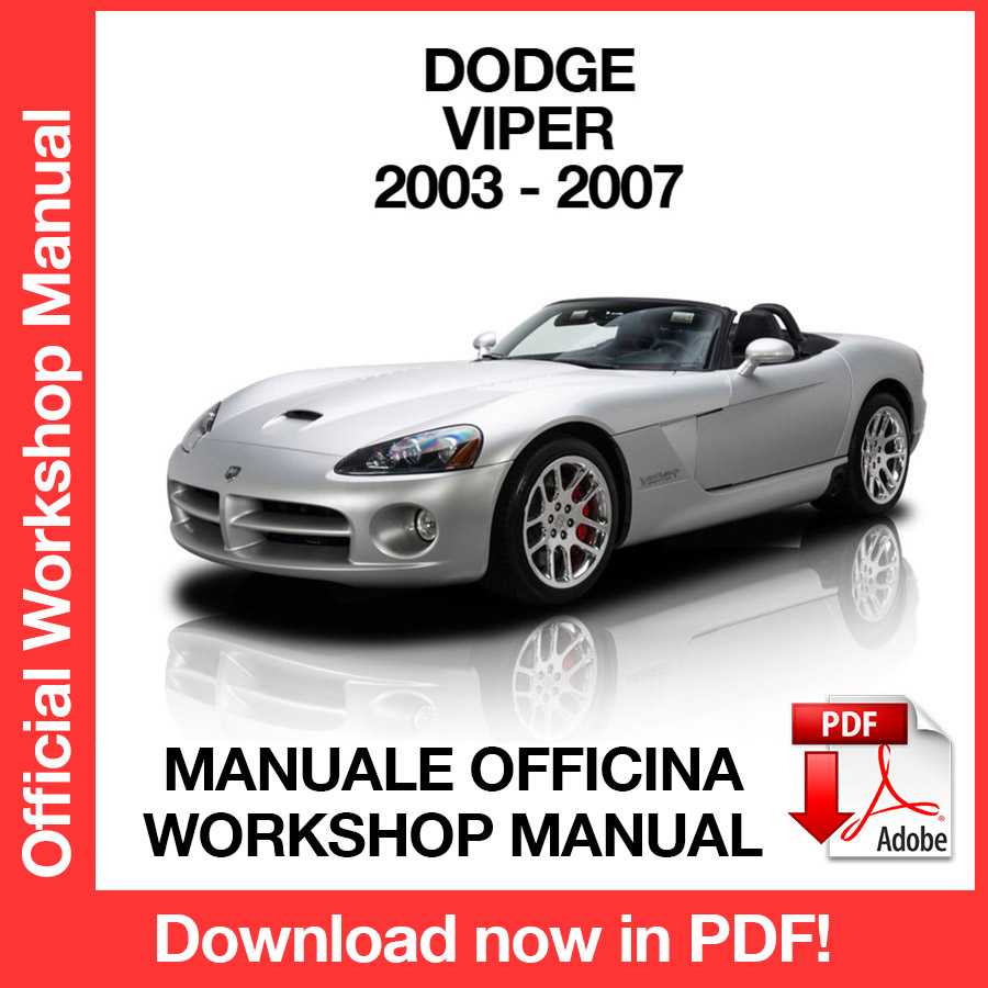 Manuale Officina Dodge Viper ZB (2003-2007) (EN)