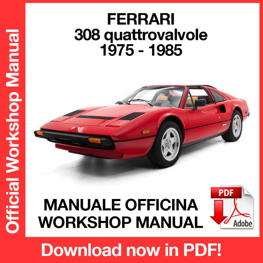 Manuale Officina Ferrari 308 QV (1975-1985) (EN) (ITA)