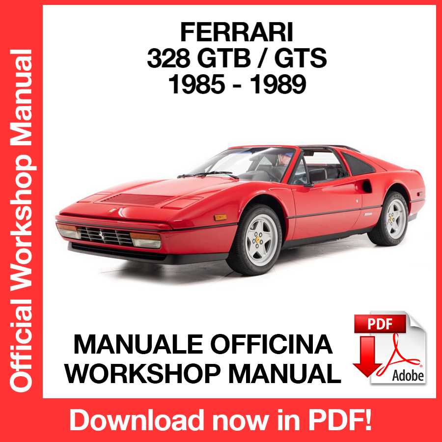 Manuale Officina Ferrari 328 GTB GTS (1985-1989) (EN) (ITA)