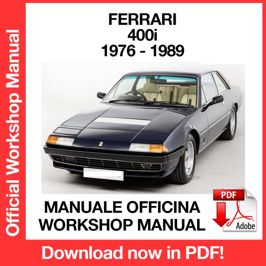 Manuale Officina Ferrari 400i (1976-1989) (EN) (ITA)