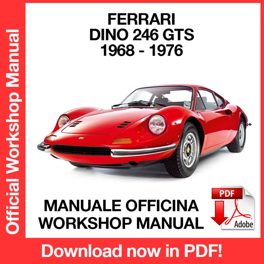 Manuale Officina Ferrari Dino 246 GT GTS (1985-1989) (EN)