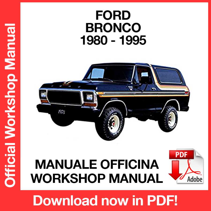 Manuale Officina Ford Bronco (1980-1995) (EN)