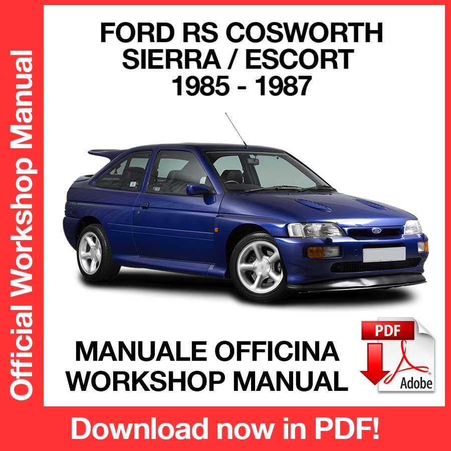 Manuale Officina Ford Escort / Sierra RS Cosworth (1985-1987) (EN)