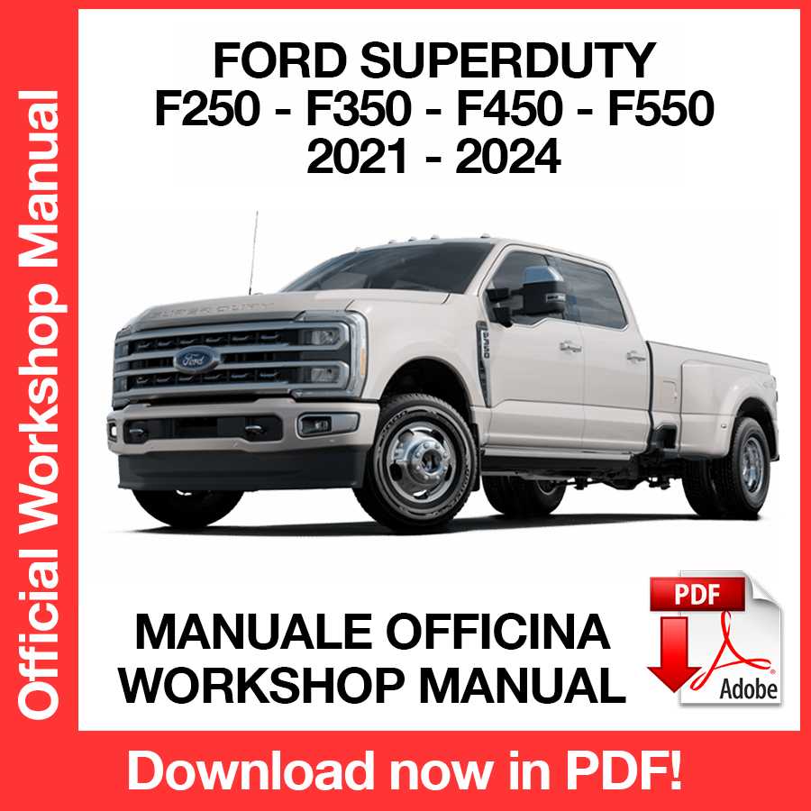 Manuale Officina Ford F-250 F-350 F-450 F-550 F-600 (2021-2024) (EN)