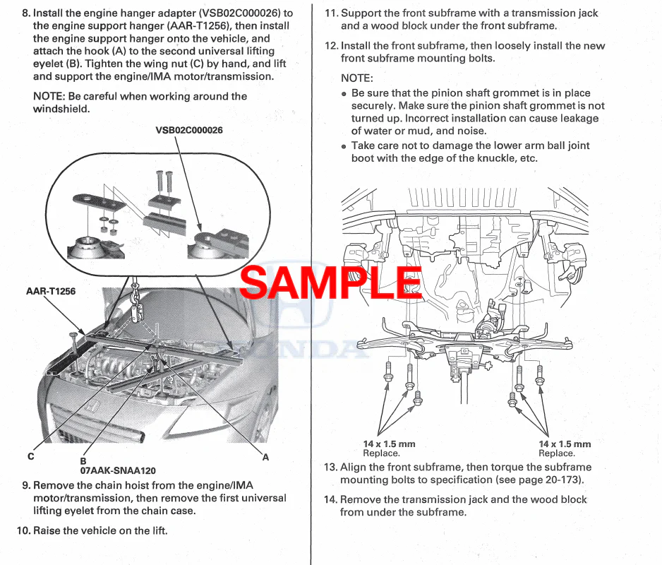 Manuale Officina Honda Civic (1995-2000) (EN) - Image 3