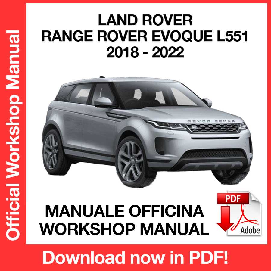 Manuale Officina Land Rover Range Rover EVOQUE L551 (2018-2022) (EN)