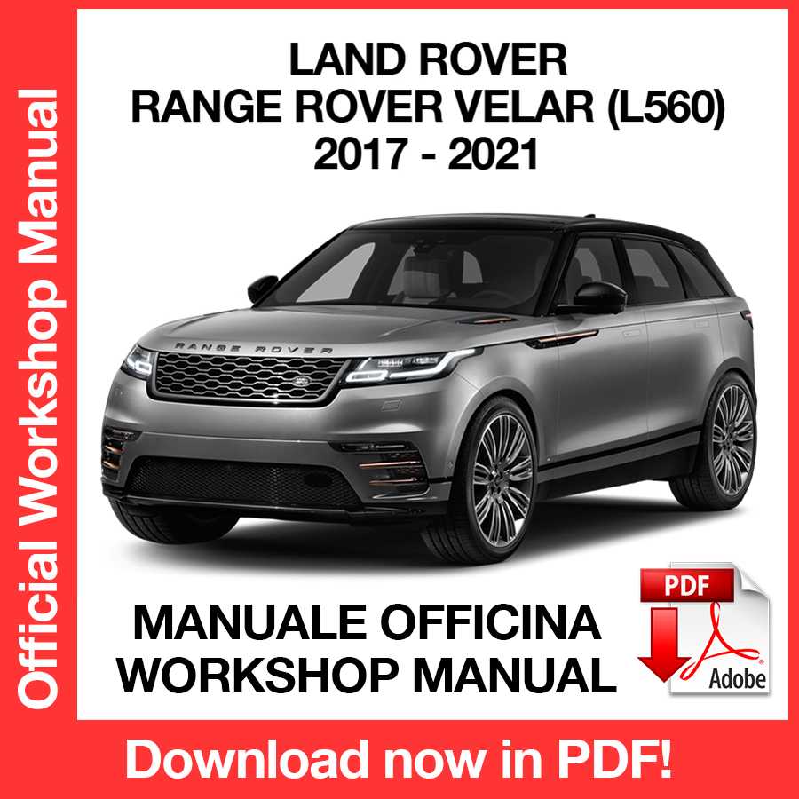 Manuale Officina Land Rover Range Rover VELAR L560 (2017-2021) (EN)