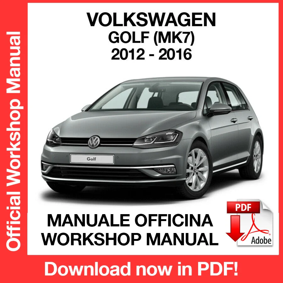 Manuale Officina Volkswagen Golf MK7 (2012-2016) (EN)